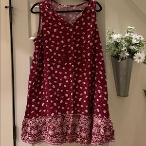 Wine colored sleeveless Sundress